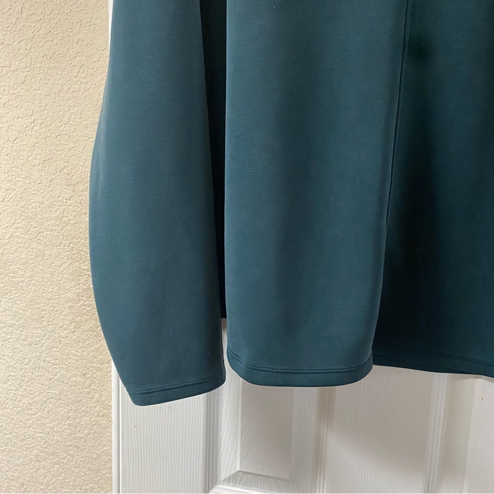 STYLUS Women's Size XXL Deep Teal Pullover Mock Turtleneck Soft Sweatshirt - Picture 6 of 13